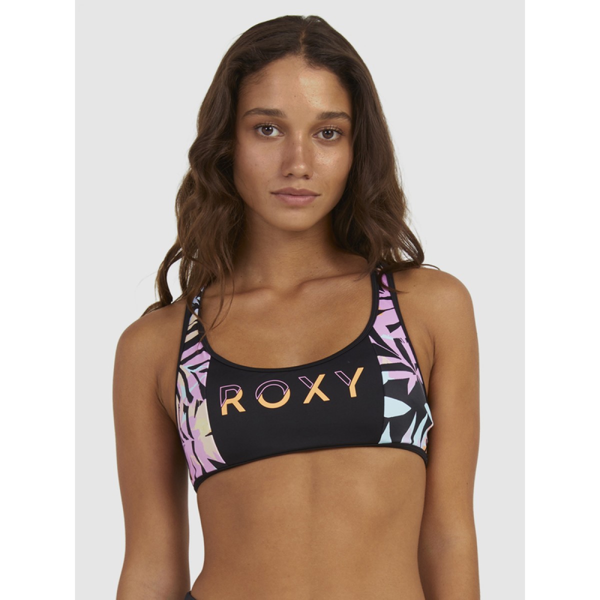 Roxy Active - Bralette Bikini Top (Anthracite Color Zebra Jungle