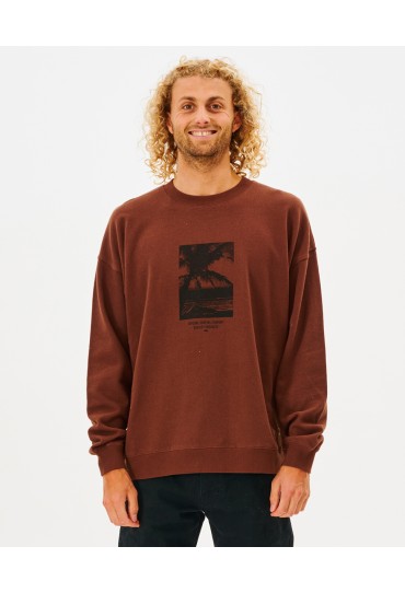 RipCurl Quality Surf Products Crew Fleece (Dusted Chocolate)