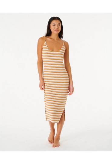 Rip Curl Bobbi Stripe Midi Dress (Pale Dogwood)