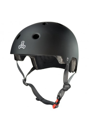 Triple Eight Dual Certified Helmet (All Black Matte) L/XL