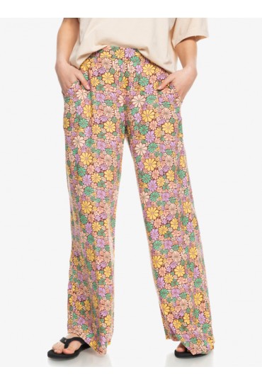 Roxy Midnight Avenue - Elasticated Waist Trousers (Root Beer All About Sol Mini)