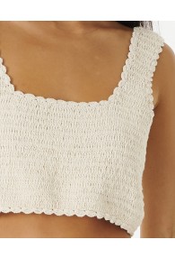 Rip Curl Oceans Together Crochet Top Tank (off white)