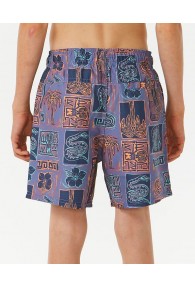 Rip Curl Tile Lost Islands children's volleyball shorts