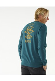 Rip Curl Search Icon Long Sleeve Tee (Green)