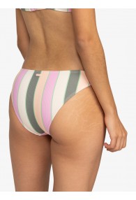 Roxy Vista Stripe - Low-Rise Bikini Bottom (Green Agave)