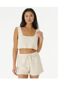 Rip Curl Oceans Together Crochet Top Tank (off white)