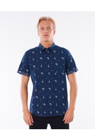 RipCurl Summer Palm Short Sleeve Shirt (Navy)
